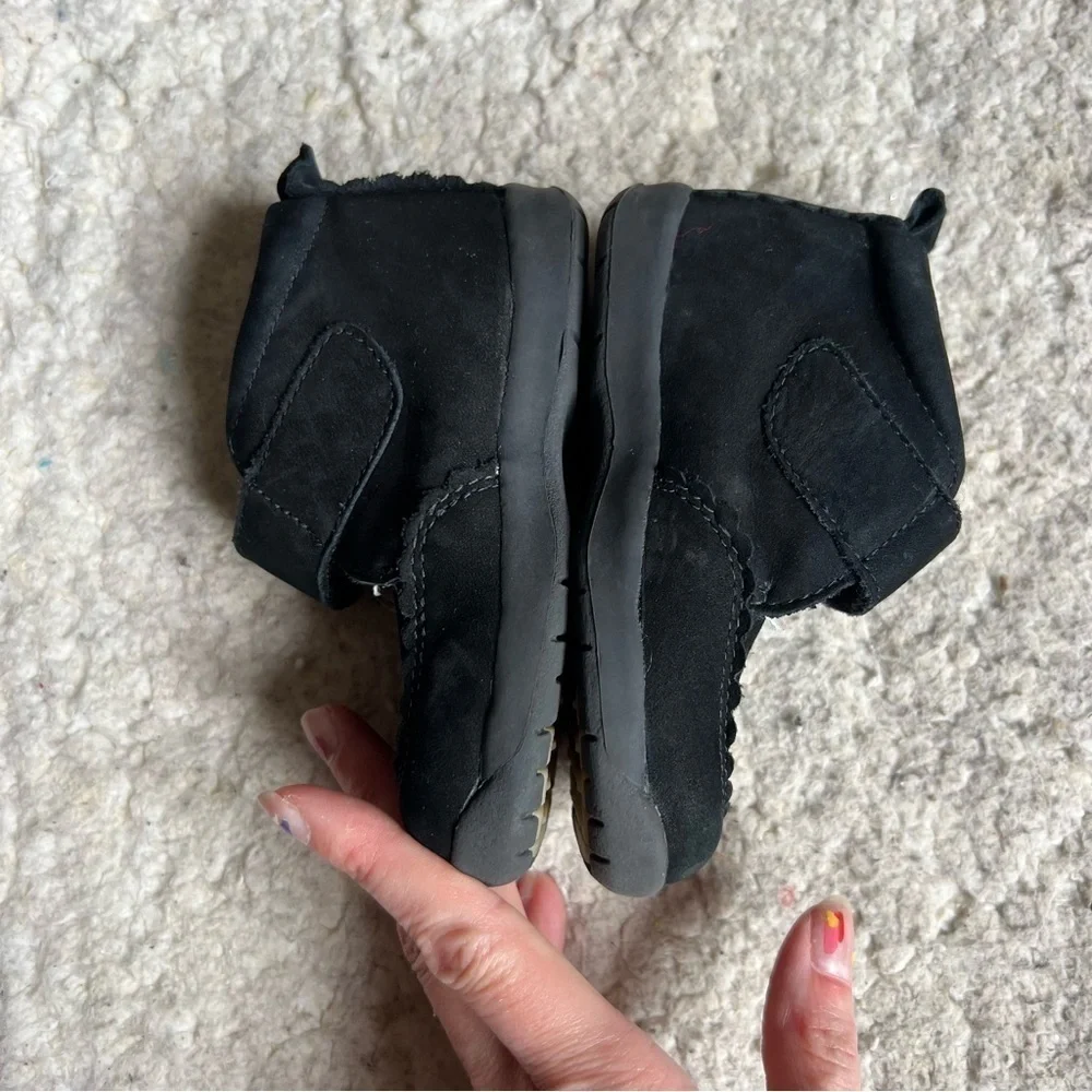 Stride Rite: Girl's Black Suede Baby Dress Special Occasion Fall Booties Sz 5M
